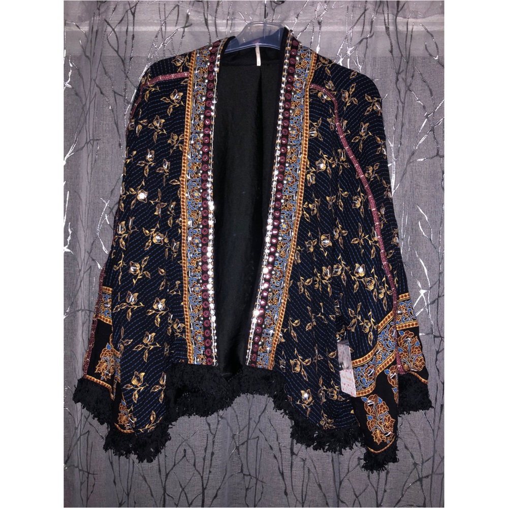 Free People Rays Of Light Blue Embellished Jacket - Picture 5 of 7